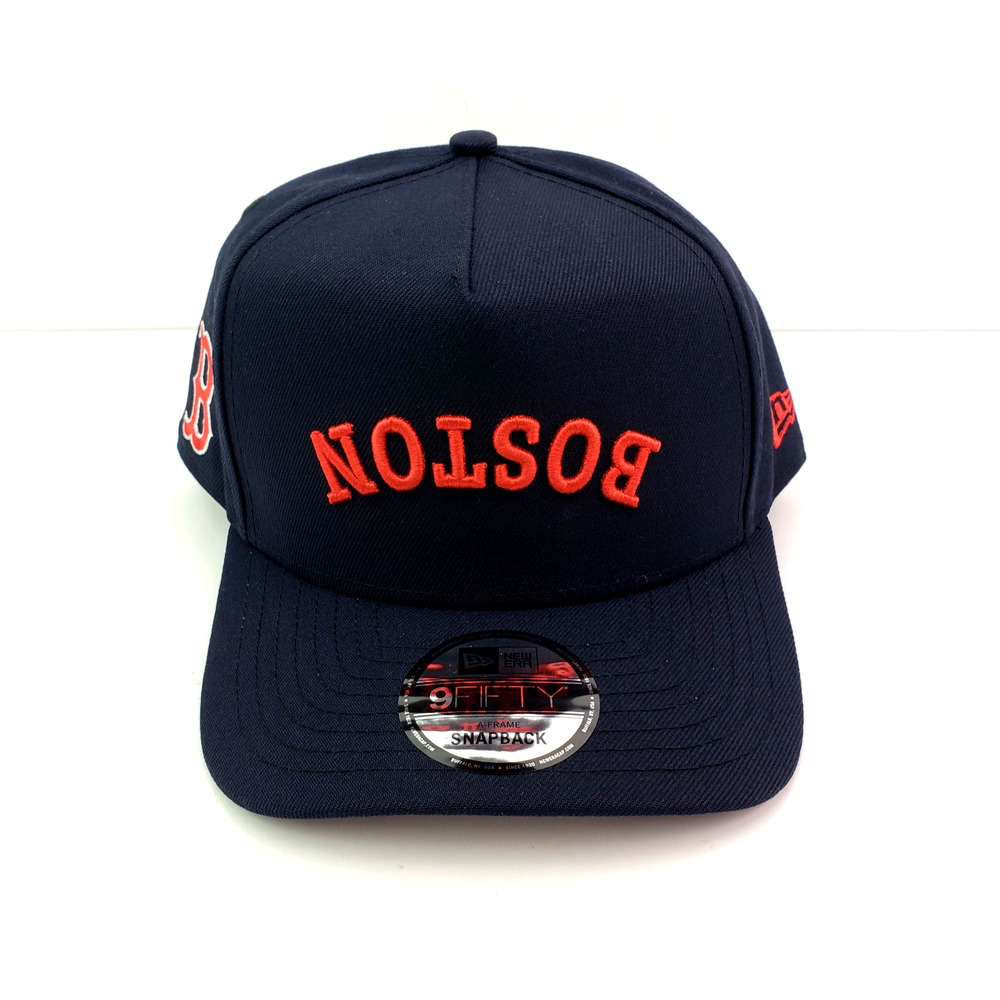 New Era 9FIFTY MLB Boston Red Sox A Frame Adult OS Navy Blue Snapback Cap Hat